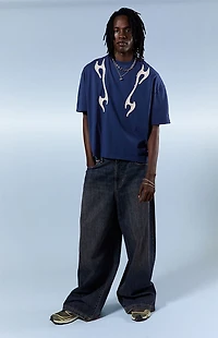 Pacsun Ryder Ultra Baggy Jeans Dark Blue