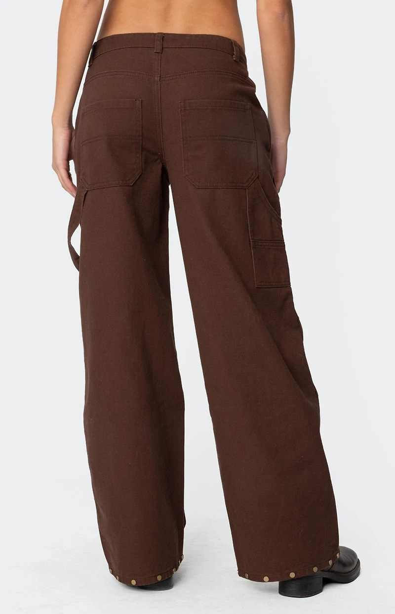 Edikted Studded Low Rise Carpenter Jeans