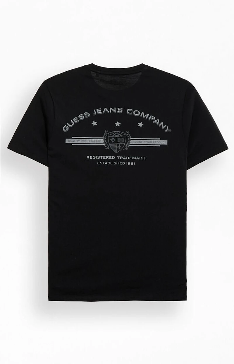 Guess Jeans Black Slim Fit Logo T-Shirt