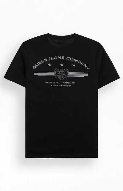 Guess Jeans Black Slim Fit Logo T-Shirt