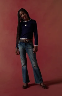 Pacsun Kids Flare Jeans Stretch Medium Blue
