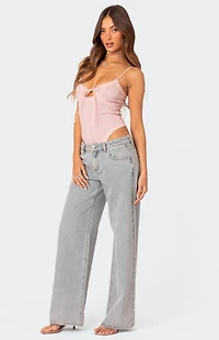 Edikted Lacey Knit Cut Out Bodysuit
