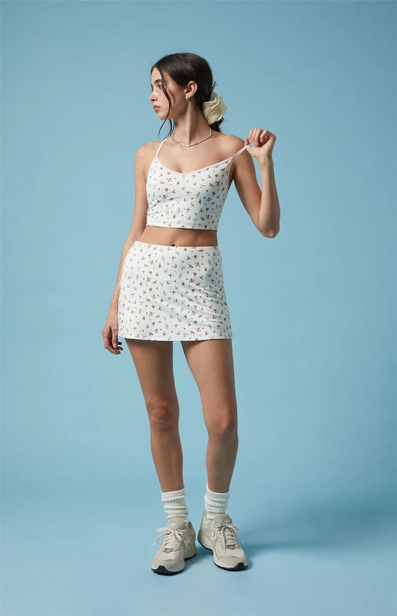 PAC 1980 WHISPER Active Floral Gemini Mini Skort