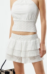 Your Favorite Tiered Eyelet Shorts
