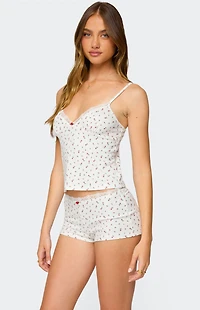 Edikted Viola Floral Lacey Tank Top