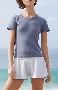 John Galt Blue Loreen Short Sleeve Top