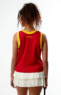 Mitchell & Ness NCAA USC Mesh Cropped Tank Top