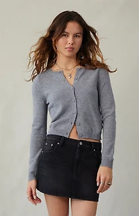 Pacsun Bella Black Mid Rise Denim Mini Skirt