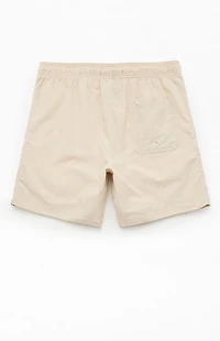 Pacsun Oatmeal Collegiate 6.5" Swim Trunks