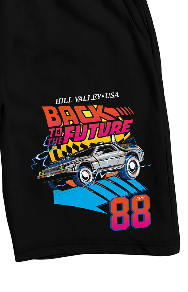 Back To The Future Delorean 88 Lounge Sweat Shorts