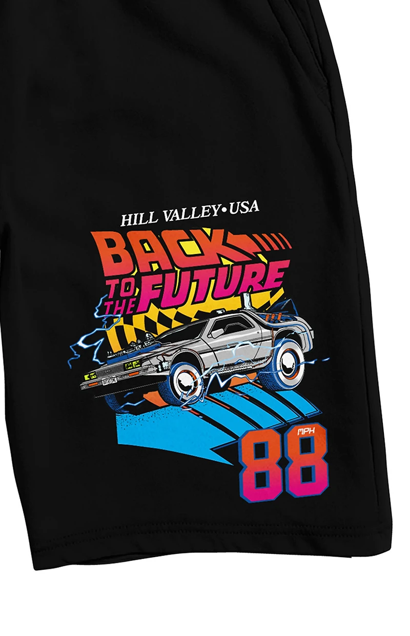 Back To The Future Delorean 88 Lounge Sweat Shorts