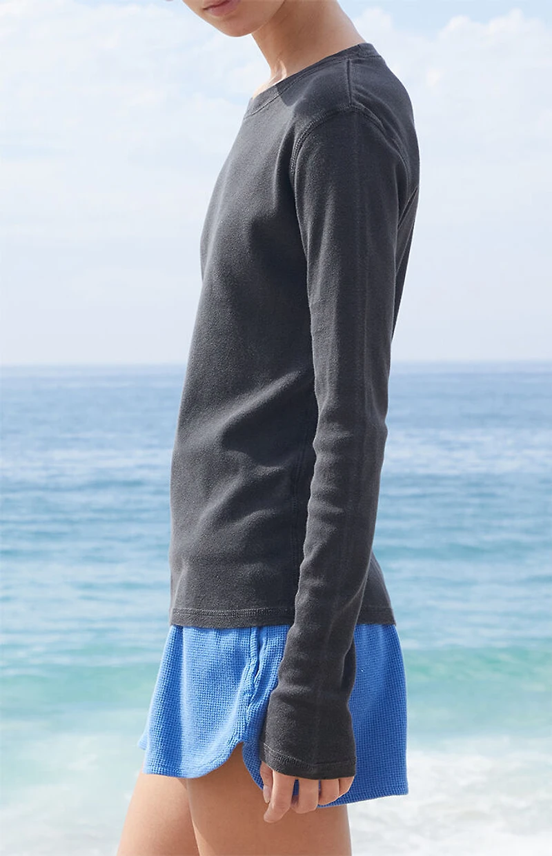 John Galt Black Ainsley Long Sleeve Top