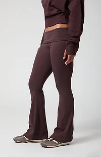 PAC 1980 DRIFT Active Fold-Over Waistband Flare Yoga Pants