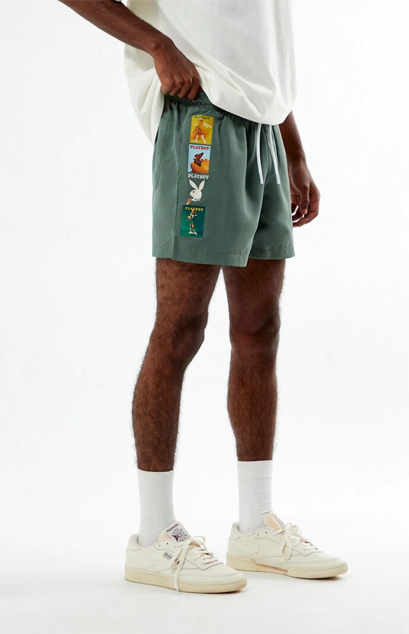Playboy By Pacsun Ad 5" Swim Trunks