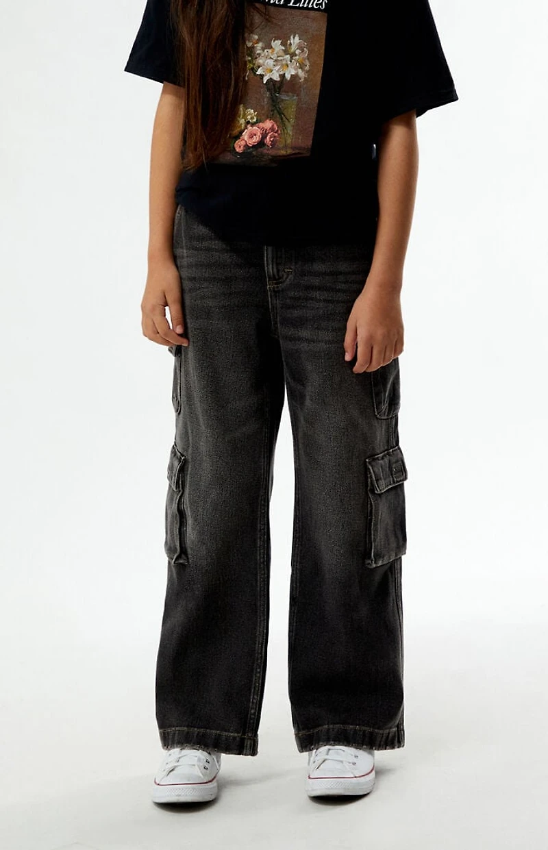 Pacsun Kids Cargo Baggy Jeans Black