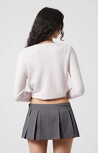 Beverly and Beck Pinstripe Pleated Micro Mini Skort