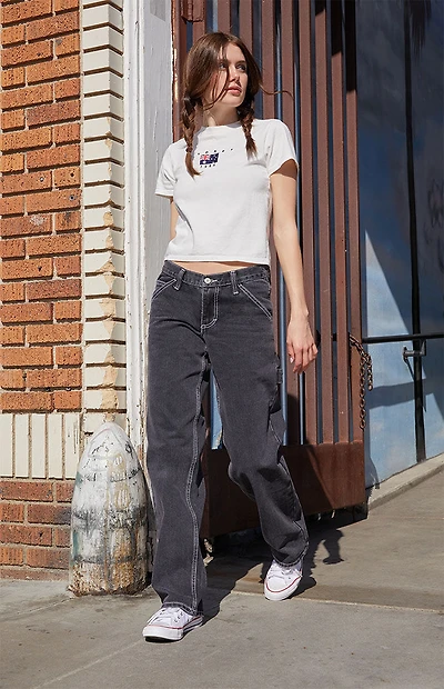 John Galt Black Carpenter Pants