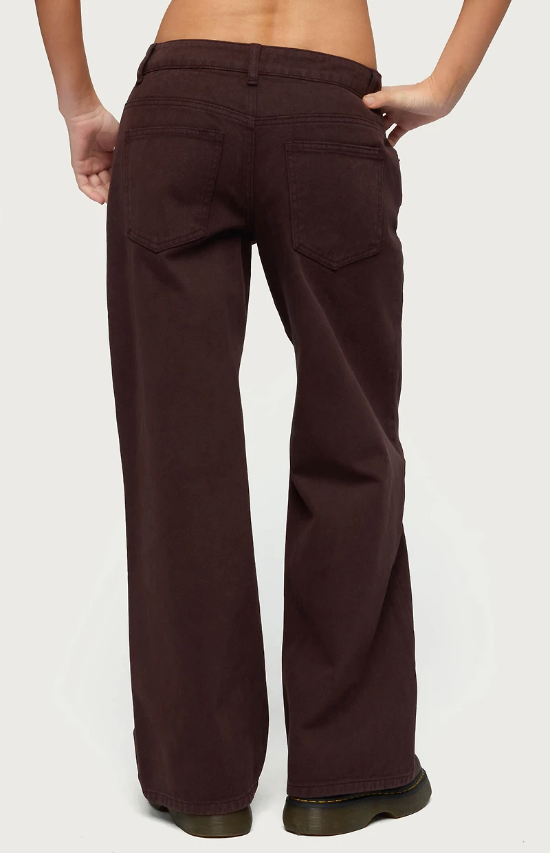 Edikted Petite Roman Low Rise Baggy Jeans