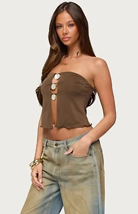 Edikted Lee Iridescent Cutout Top