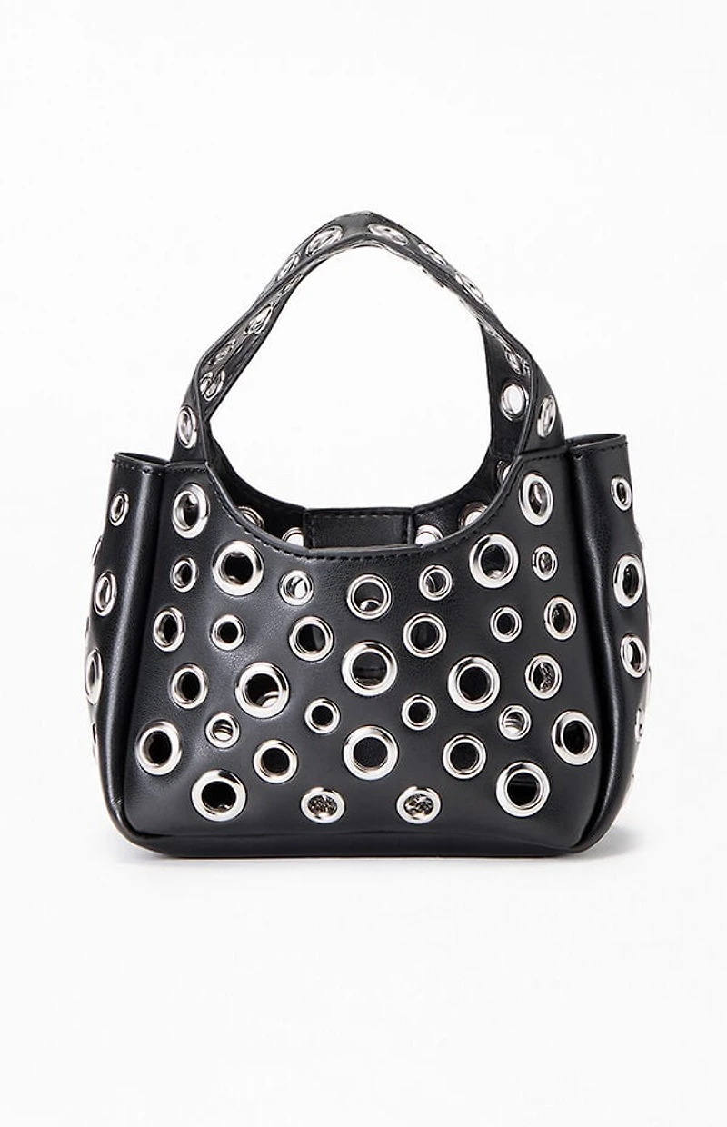 LA Hearts Mini Faux Leather Grommet Chain Bag