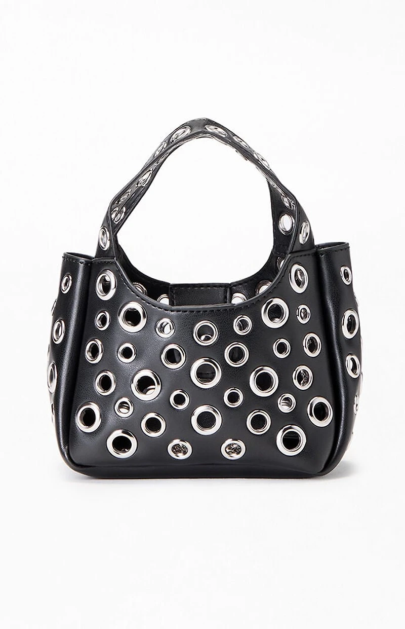 LA Hearts Mini Faux Leather Grommet Chain Bag