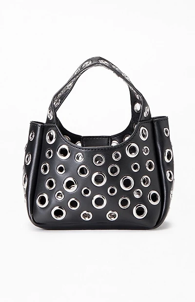LA Hearts Mini Faux Leather Grommet Chain Bag