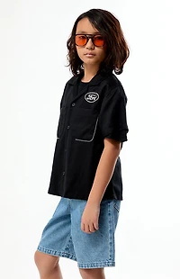 FORD Kids Pick Stitch Cropped Camp Shirt