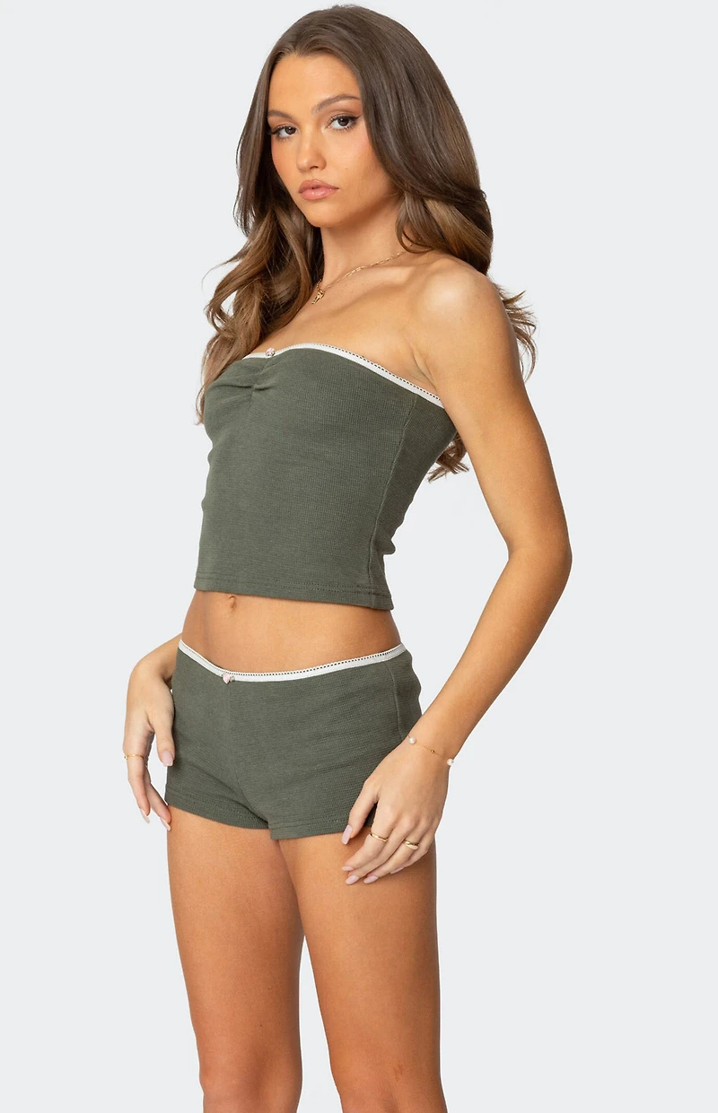 Edikted Georgina Waffle Tube Top