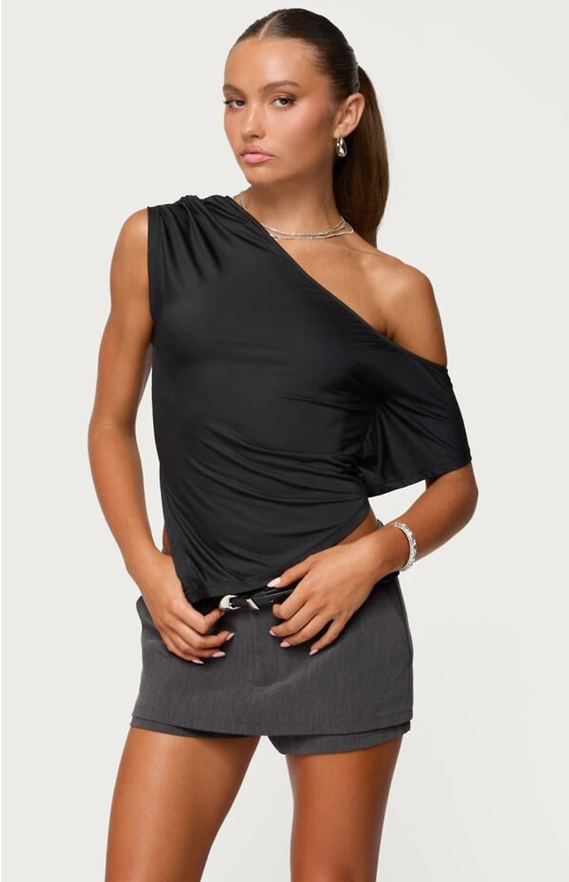 Edikted Katana Asymmetric Off Shoulder Top