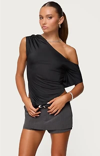 Edikted Katana Asymmetric Off Shoulder Top