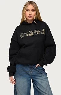 Edikted Camo Cutie Oversized Hoodie