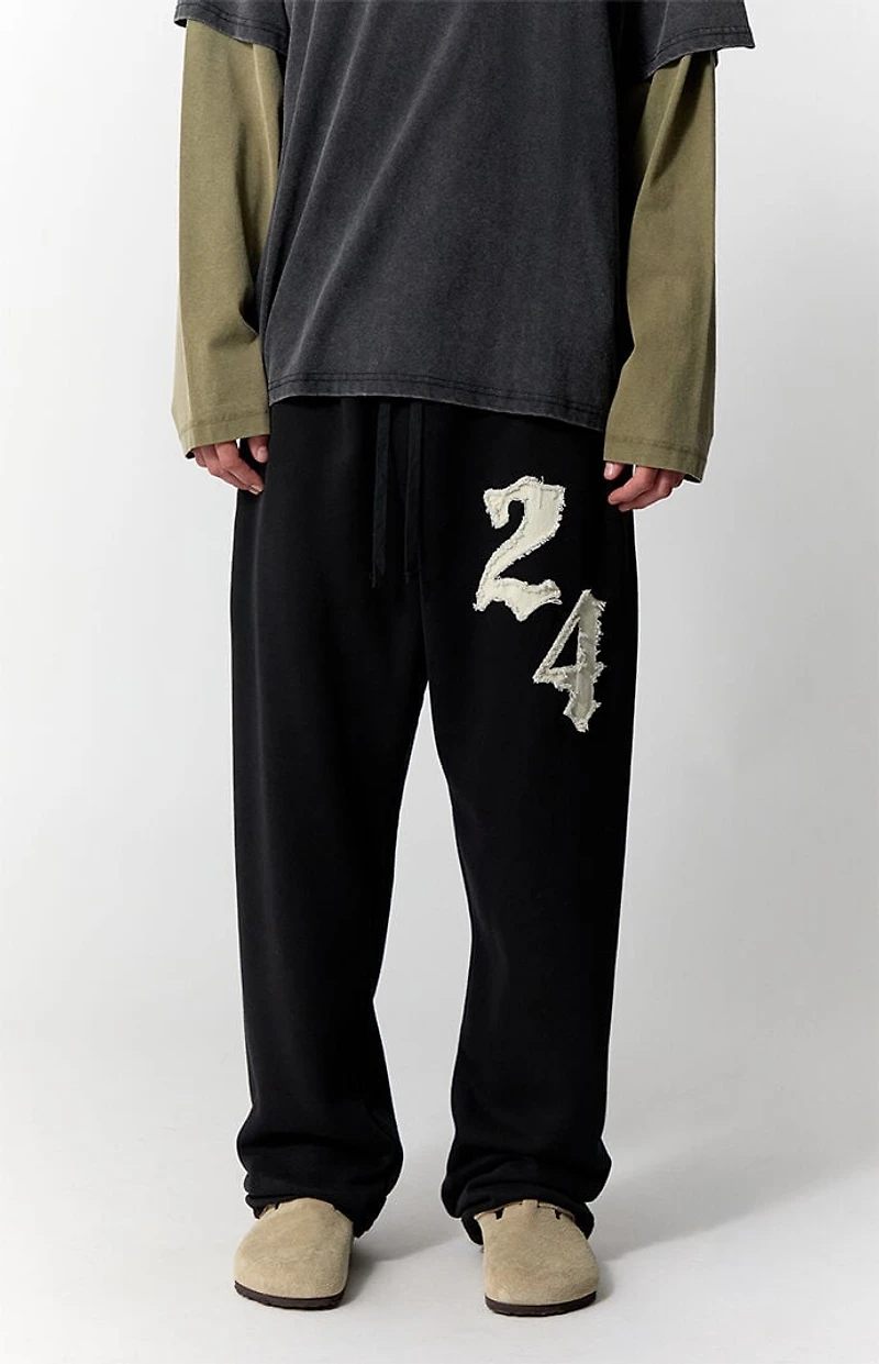 Pacsun 24 Applique Fleece Baggy Sweatpants