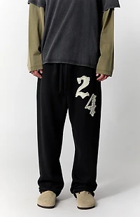 Pacsun 24 Applique Fleece Baggy Sweatpants