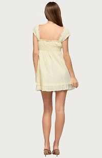 Edikted Eyelet Ruffle Babydoll Mini Dress