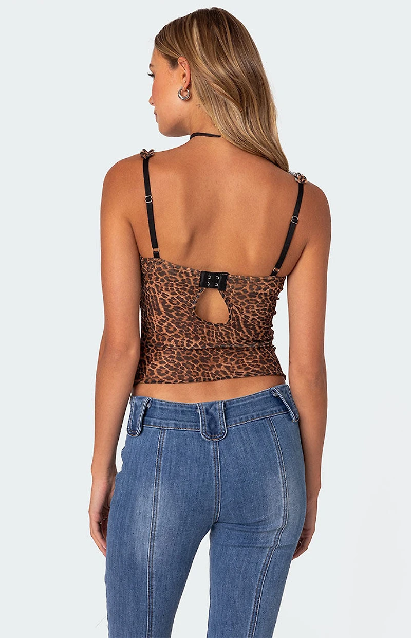 Edikted Lidia Sheer Mesh Bra Top