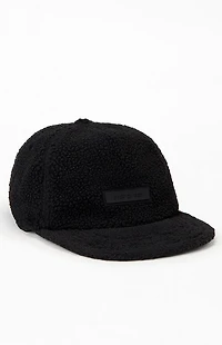 Fear of God ESSENTIALS Jet Black Sherpa Fleece Baseball Hat
