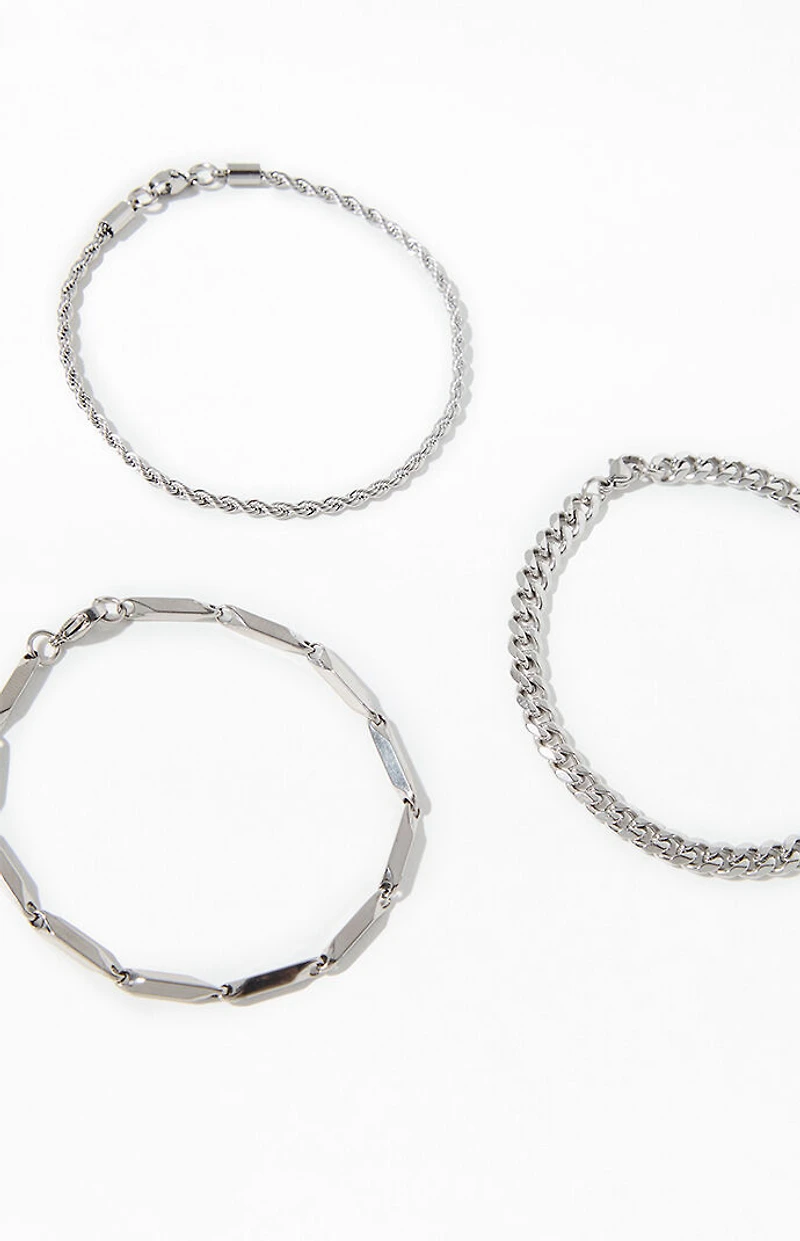 Pacsun 3 Pack Silver Bracelets