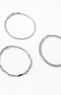 Pacsun 3 Pack Silver Bracelets