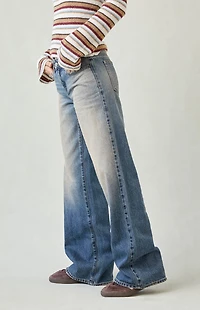 Pacsun Casey Low Rise Baggy Jeans Dark Blue Tinted