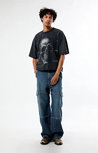 Pacsun Barbed Skull Cropped Boxy T-Shirt