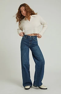 Pacsun Jessie Dark Indigo High Waisted Baggy Jeans