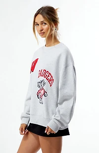 WILD COLLECTIVE x Pacsun University of Wisconsin Badgers Crew Neck Oversized Sweatshirt