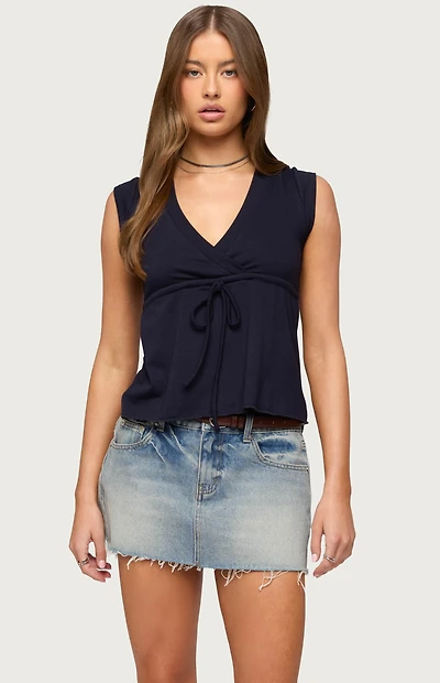 Edikted Rusanna V Neck Babydoll Top