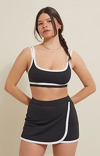 PAC 1980 WHISPER Active Black Double Strap Sports Bra