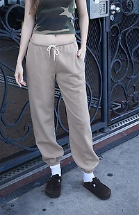 John Galt Light Brown Rosa Tie Sweatpants