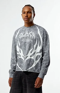 Pacsun Glitch Camo Cropped Long Sleeve T-Shirt