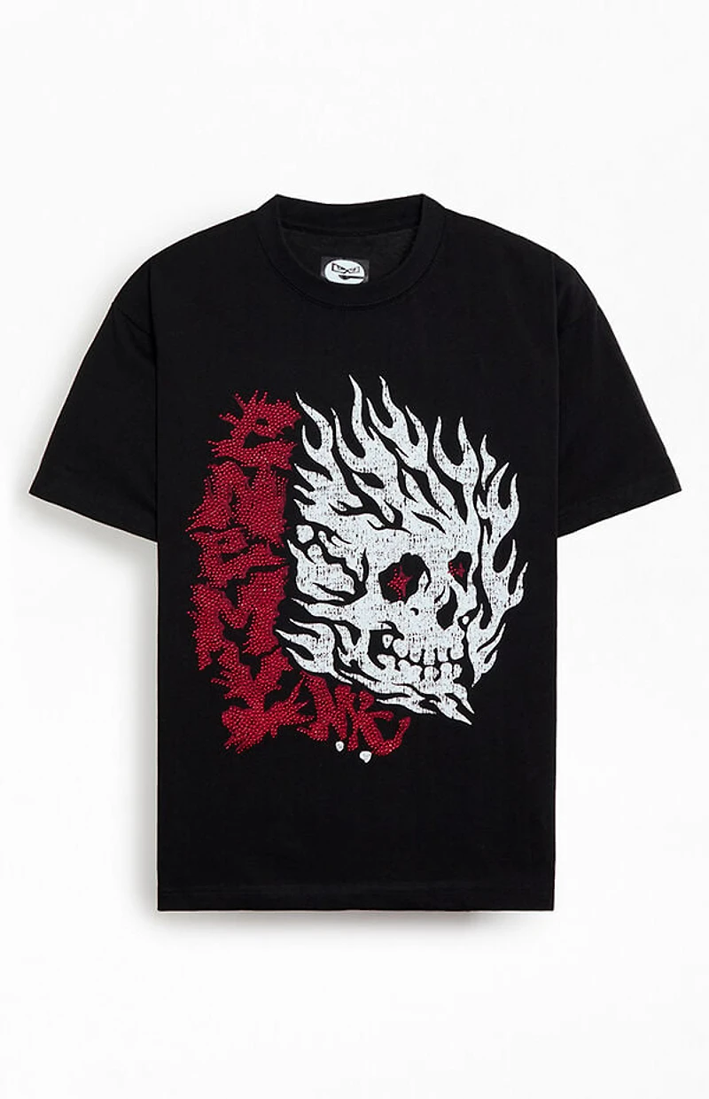 Enemy NYC Skull Rhinestone T-Shirt