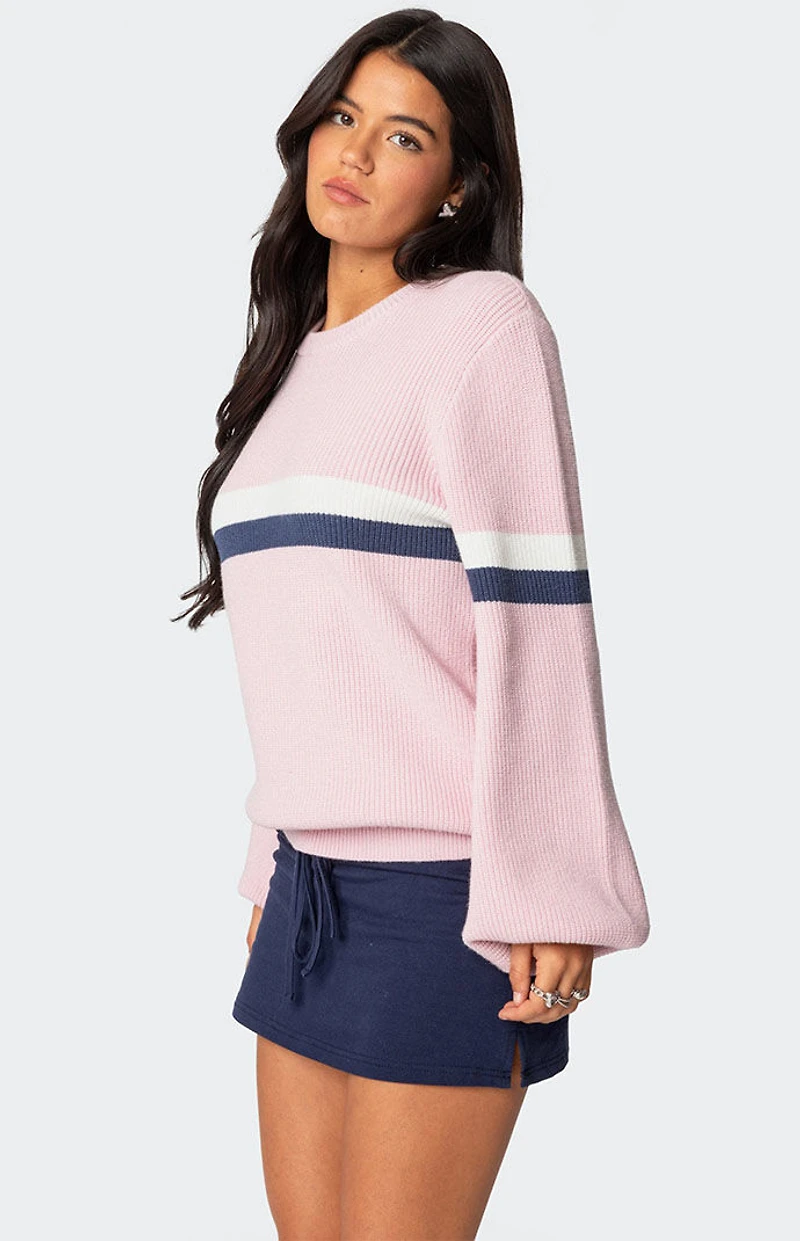 Edikted Nautical Striped Oversized Sweater