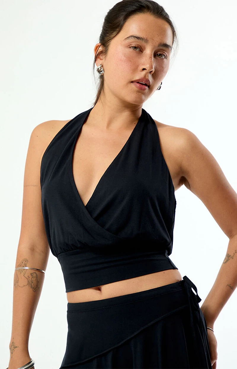 Beverly and Beck Layla Deep V Halter Top