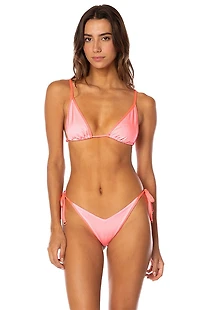 Maaji Pink Dreamscape Tie Side Bikini Bottom